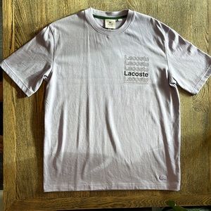 Men's Lacoste L!VE Loose Fit Printed Cotton T-shirt